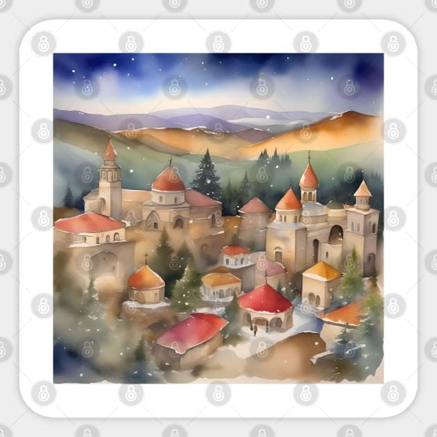 Armenian Christmas - January 6 - Watercolor Sticker by Oldetimemercan